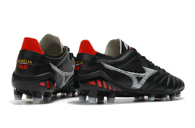 Chuteira de Campo Mizuno Morelia Neo Preto e Cinza