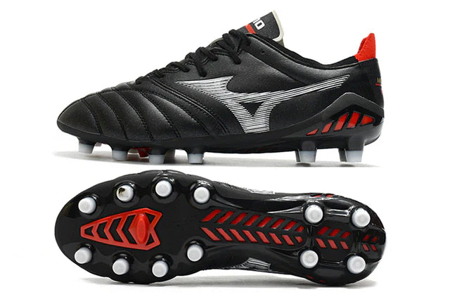 Chuteira de Campo Mizuno Morelia Neo Preto e Cinza