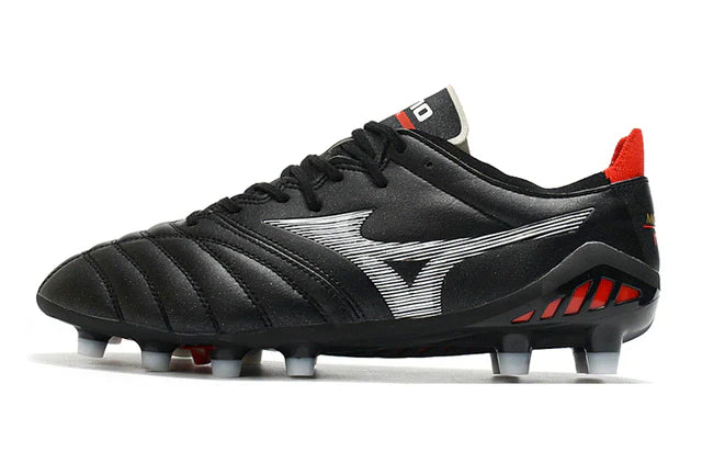 Chuteira de Campo Mizuno Morelia Neo Preto e Cinza