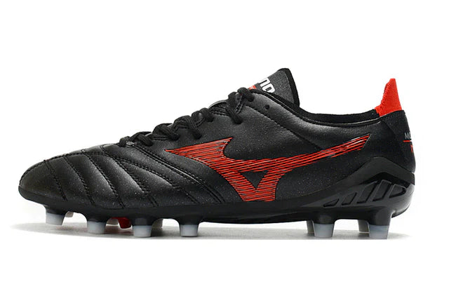 Chuteira de Campo Mizuno Morelia Neo Preto e Vermelho