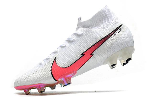 Chuteira de Campo Nike Mercurial Superfly 7 Elite Flash Crimson - Branco, Rosa