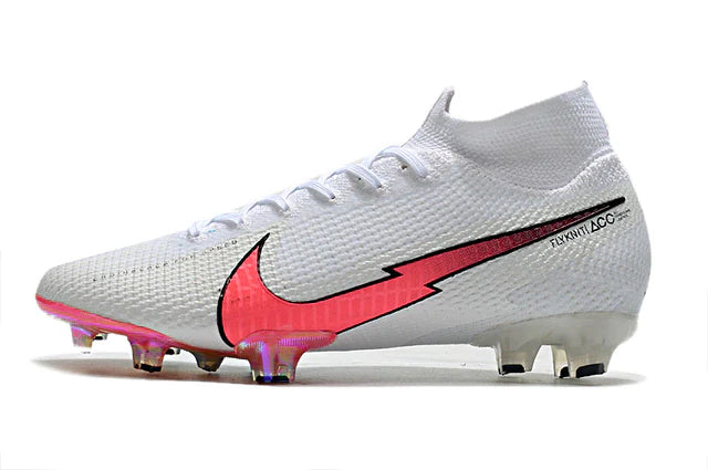 Chuteira de Campo Nike Mercurial Superfly 7 Elite Flash Crimson - Branco, Rosa