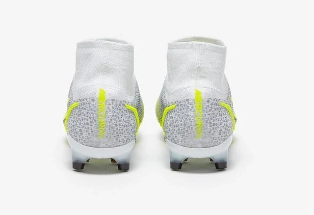 Chuteira de Campo Nike Mercurial Superfly 8 Elite FG Safari 2 - White/Black Metallic/Silver Volt