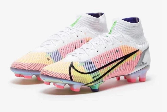 Chuteira de Campo Nike Mercurial Superfly Dragonfly 8 Elite FG White/Metallic