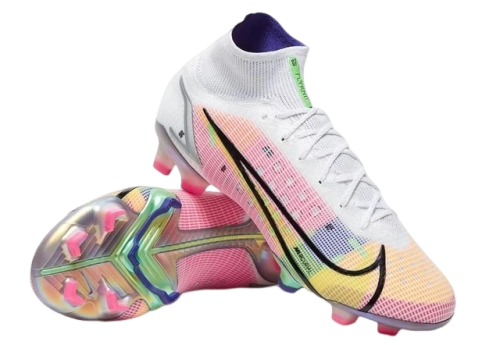 Chuteira de Campo Nike Mercurial Superfly Dragonfly 8 Elite FG White/Metallic