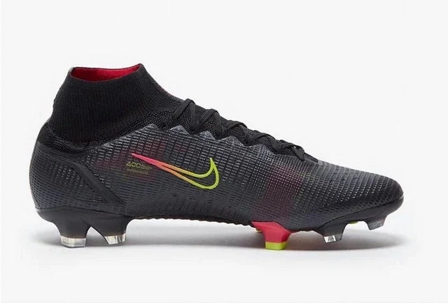 Chuteira de Campo Nike Mercurial Superfly VIII Elite FG Black/Cyber/Off Noir