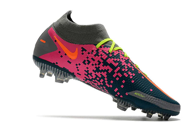 Chuteira de Campo Nike Phantom GT Elite DF FG Azul e Rosa