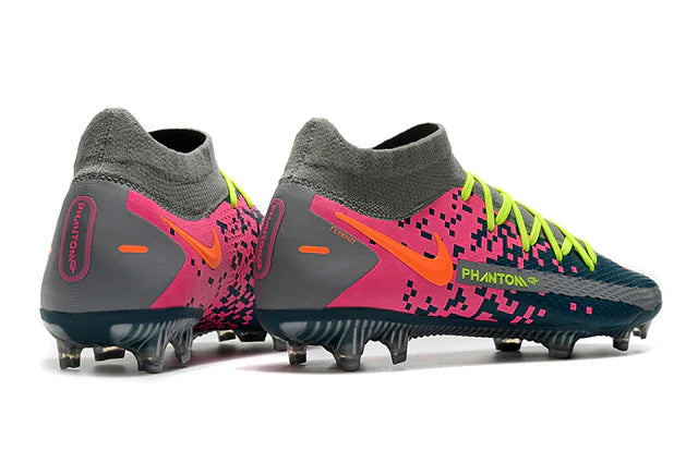 Chuteira de Campo Nike Phantom GT Elite DF FG Azul e Rosa