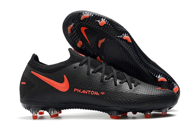 Chuteira de Campo Nike Phantom GT Elite FG Preto Vermelho