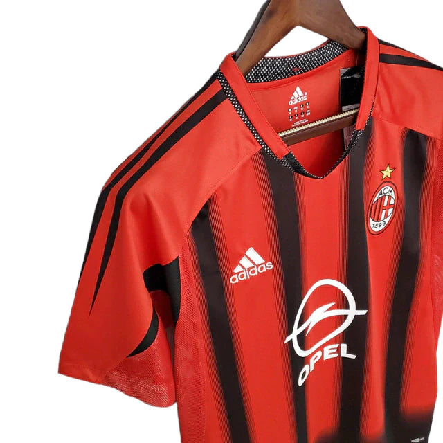 Camisa Milan Retrô 2004/2005 Vermelha e Preta - Adidas