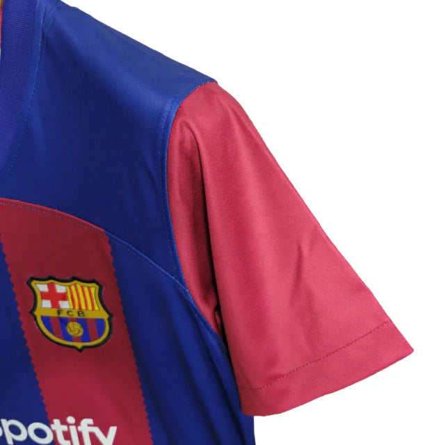 Camisa Barcelona I 23/24 - Feminina Nike - Azul e Grená