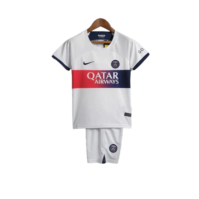 Kit Infantil PSG Away 23/24 - Nike - Branco