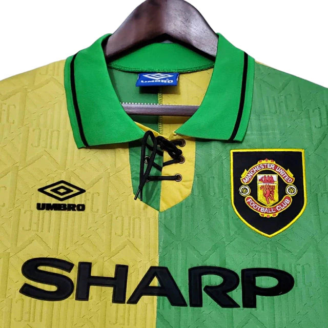 Camisa Manchester United Retrô 1992/1994 Verde e Amarela - Umbro