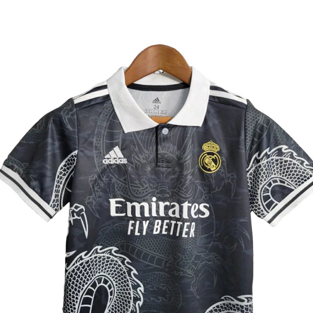 Kit Infantil Real Madrid Adidas 23/24 - Preto