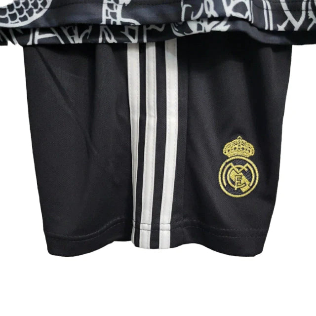 Kit Infantil Real Madrid Adidas 23/24 - Preto