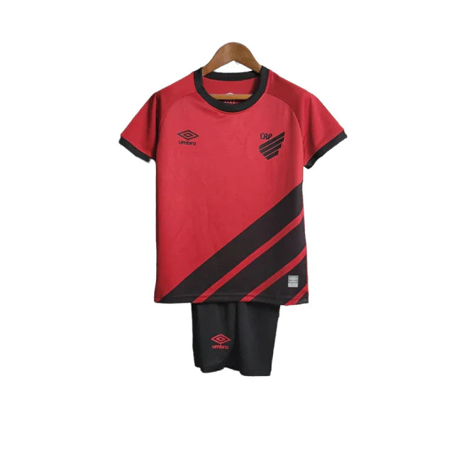 Kit Infantil Athletic Paranaense I Umbro 23/24 - Vermelho e Preto