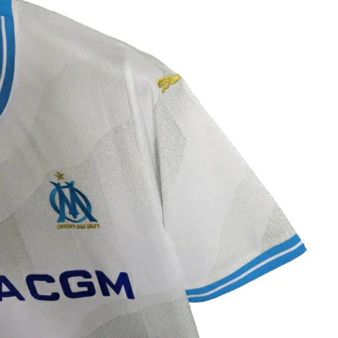 Camisa Olympique Marseille Home 23/24 - Torcedor Puma Masculina - Branco