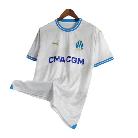 Camisa Olympique Marseille Home 23/24 - Torcedor Puma Masculina - Branco