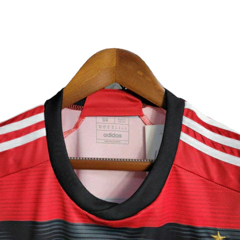 Camisa Flamengo I Regata 23/24 Torcedor Adidas Masculina - Vermelho e Preto