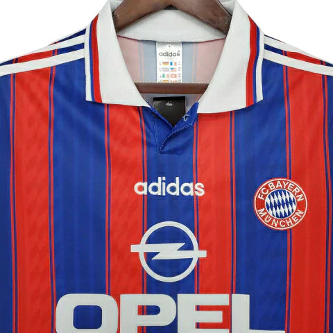 Camisa Bayern de Munique Retrô 1995/1997 Azul e Vermelha - Adidas