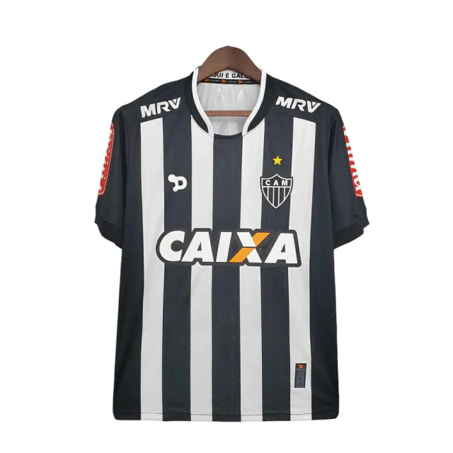 Camisa Atlético MG Retrô 2016/2017 Preta e Branca - Dry World