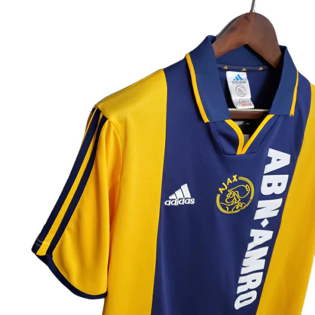 Camisa Ajax Retrô 2000/2001 Azul e Amarela - Adidas