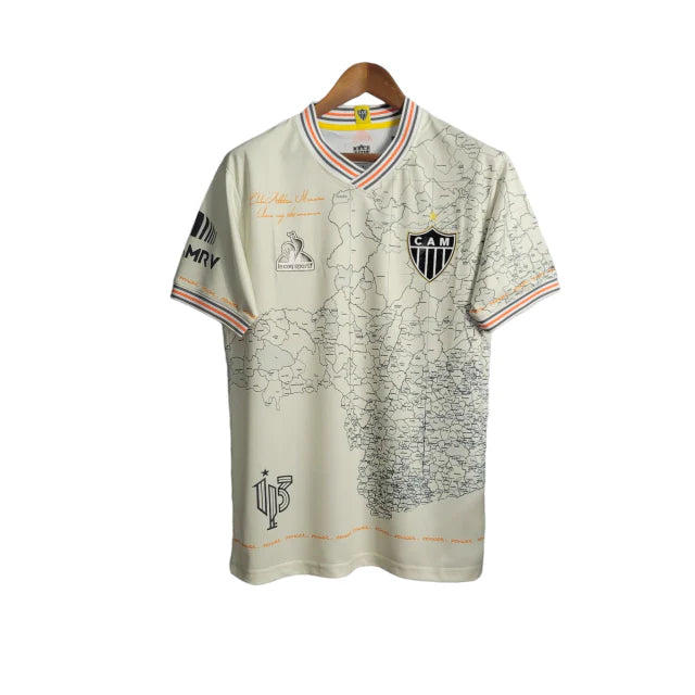 Camisa Atlético Mineiro Edição Especial 21/22 Torcedor Masculina - Amarelada com tons em preto