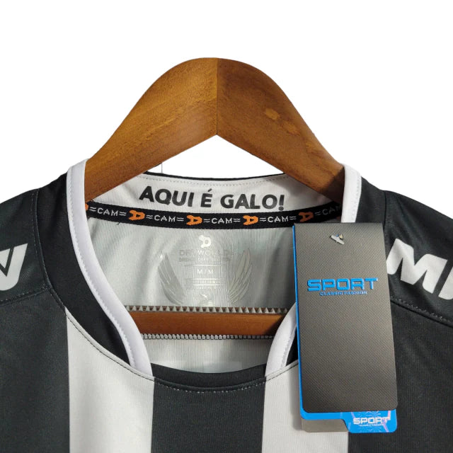 Camisa Atlético Mineiro Retro 16/17 Torcedor Masculino - Preta com branca patrocínio caixa econômica