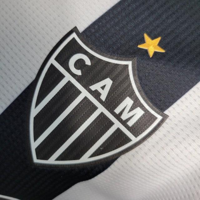 Camisa Atlético Mineiro II 1996 Jogador Masculino - Branco com detalhes em preto