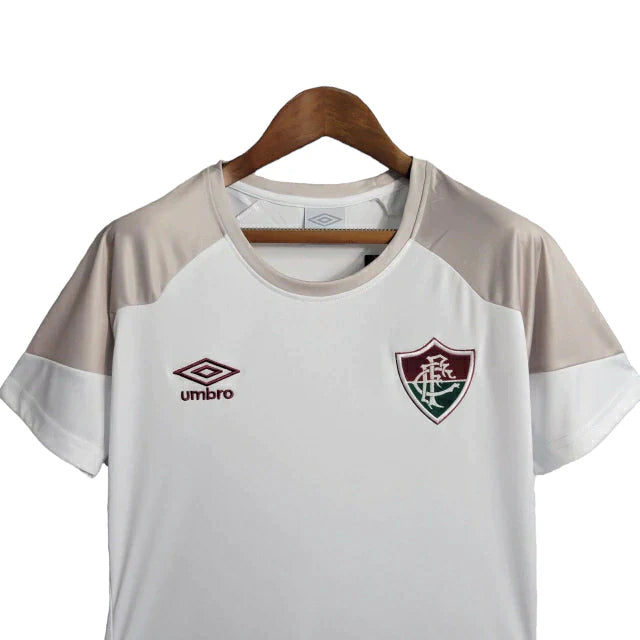 CAMISA FLUMINENSE TREINO II 23/24 UMBRO FEMININA - Branca com detalhes cinza