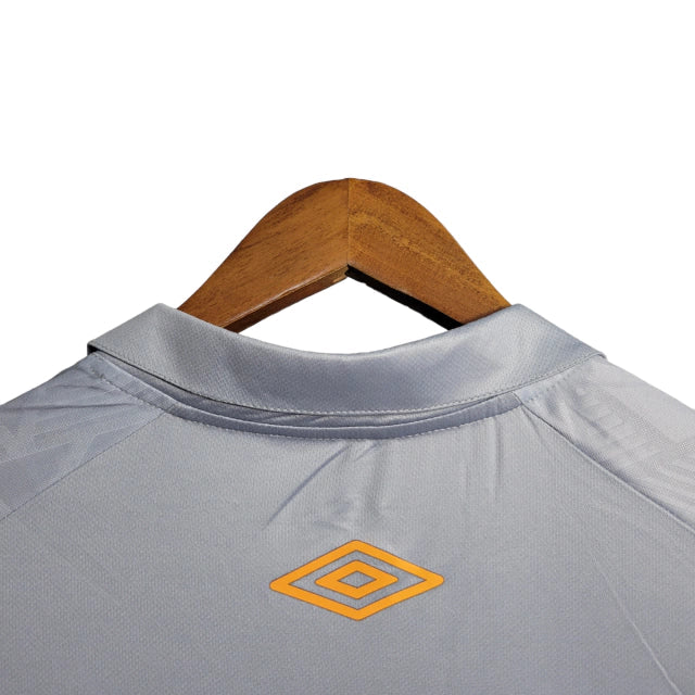 Camisa Fluminese Goleiro I 23/24 Umbro Torcedor Masculina - Cinza e laranja