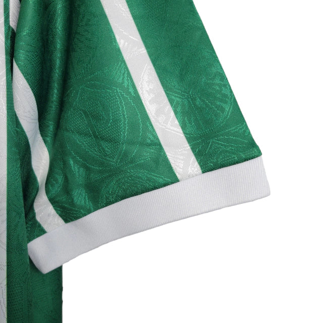 Camisa Palmeiras Retrô I 1993 Torcedor Masculina - Verde com listras em branco