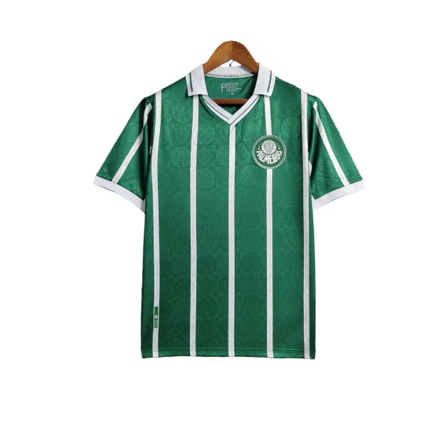 Camisa Palmeiras Retrô I 1993 Torcedor Masculina - Verde com listras em branco