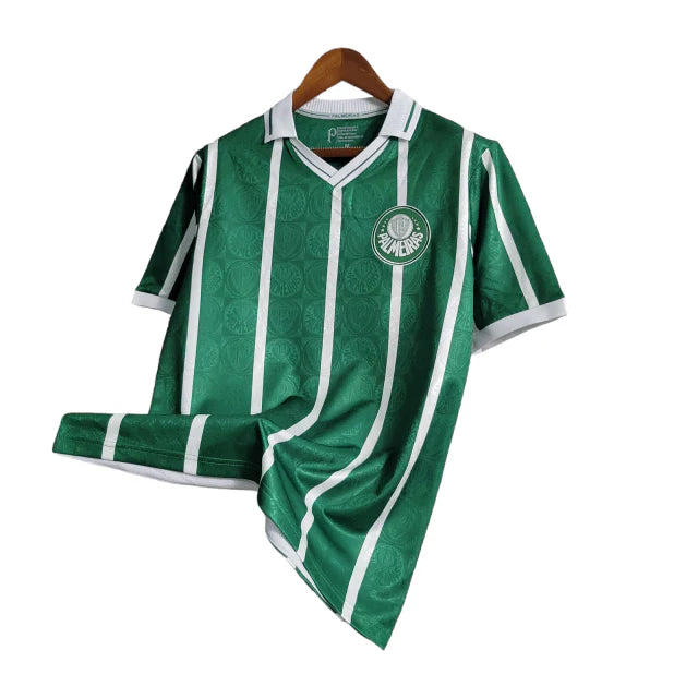 Camisa Palmeiras Retrô I 1993 Torcedor Masculina - Verde com listras em branco