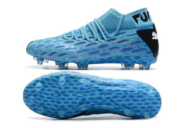 Chuteira de Campo Puma Future 5.1 Netfit FG Light Blue